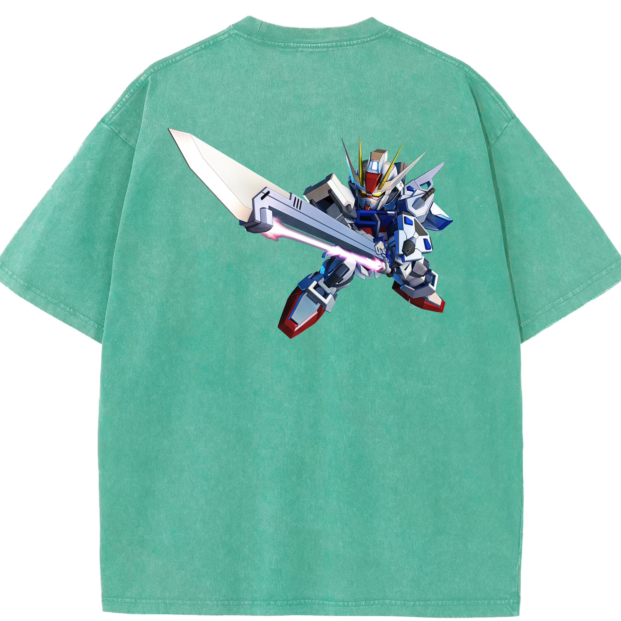 （画像用） 機動戦士ガンダム Mobile Suit Gundam 綿100% ヴィンテージ風 半袖Tシャツ（背面プリント）